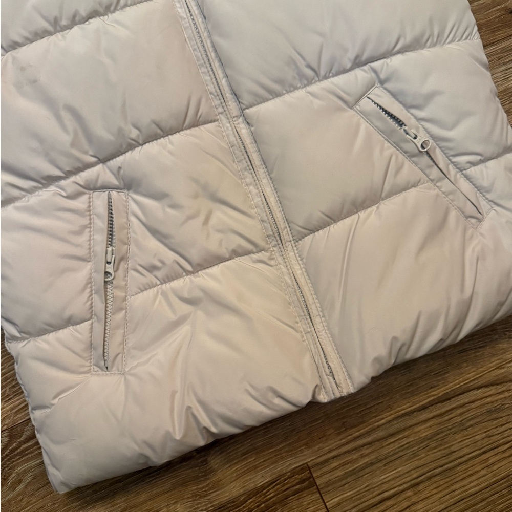GAP Cream Puffer Vest Girls Large EUC - Picture 3 of 9